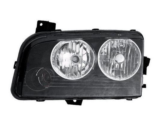 Phare avant gauche (côté conducteur) pour Dodge Charger 2007-2010, boîtier noir, halogène haute qualité, CH2518132