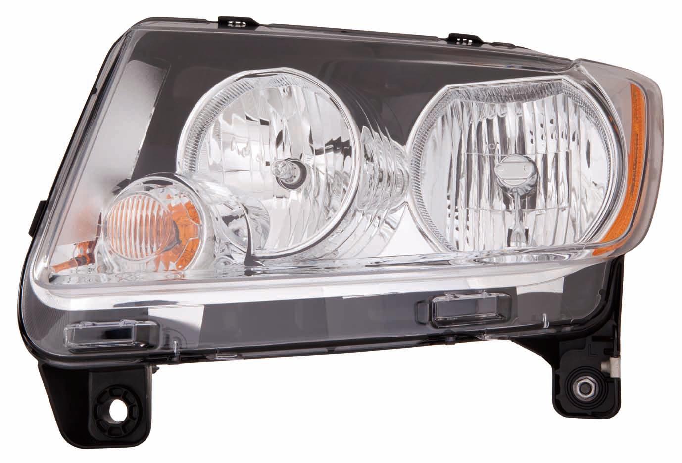 Phare avant gauche pour Jeep Compass 2011-2013, code LMB, sans garniture noire ni correcteur d'assiette, haute qualité, CH2518139