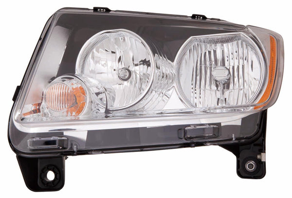 2011-2013 Jeep Compass Head Lamp Driver Side Code Lmb Without Black Trim Without Leveling