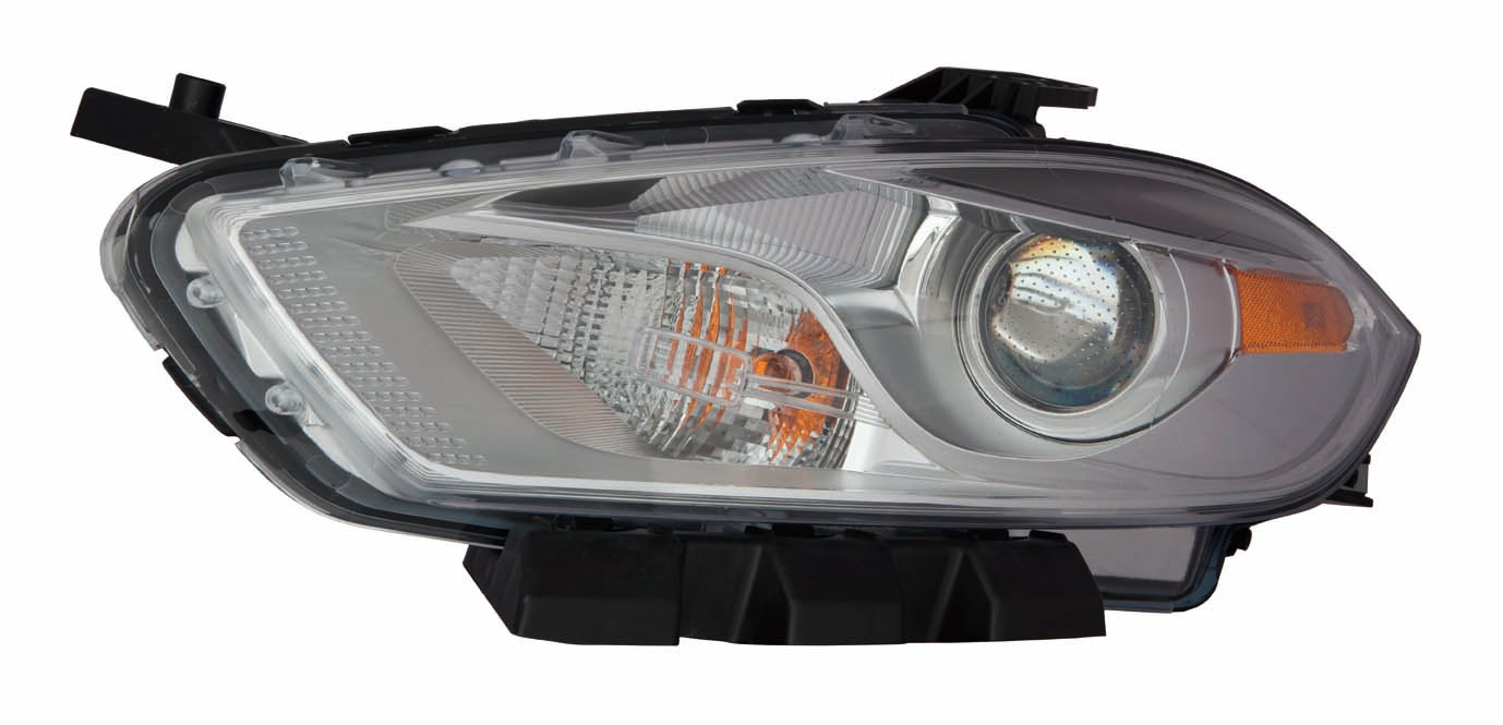 Phare avant gauche (côté conducteur) pour Dodge Dart 2013-2015, halogène, enjoliveur chromé, référence CH2518143C - Hunt Parts