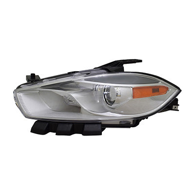 Phare avant gauche (côté conducteur) pour Dodge Dart 2016, halogène, code Lmc/Mfp, avec enjoliveur chromé, référence CH2518151C - Hunt Parts