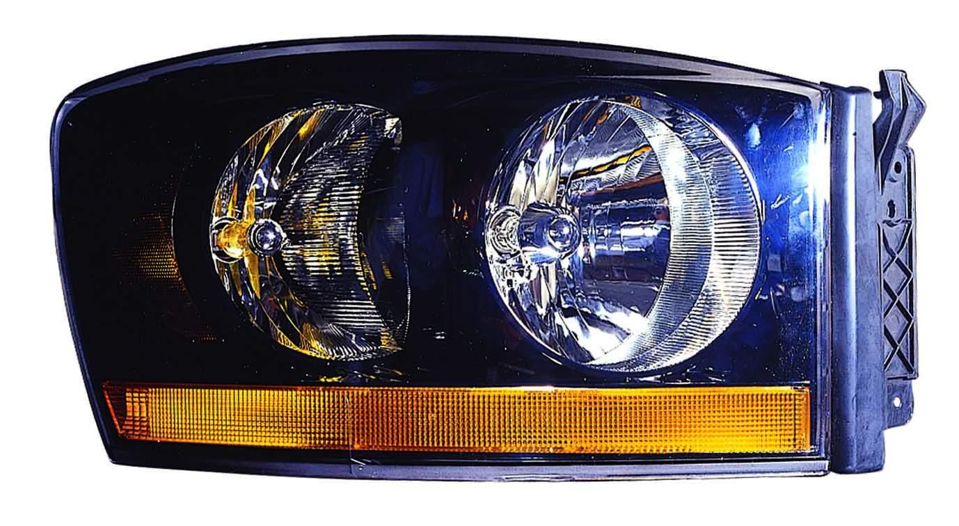 Phare avant côté passager pour Dodge Ram 1500 2006 avec enjoliveur noir de haute qualité, CH2519115