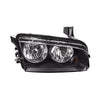 2007-2010 Dodge Charger Head Lamp Passenger Side Black Housing Halogen