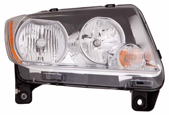 Head Lamp Passenger Side Jeep Compass 2011-2013 Code Lmb Without Black Trim Without Leveling Capa , Ch2519139C