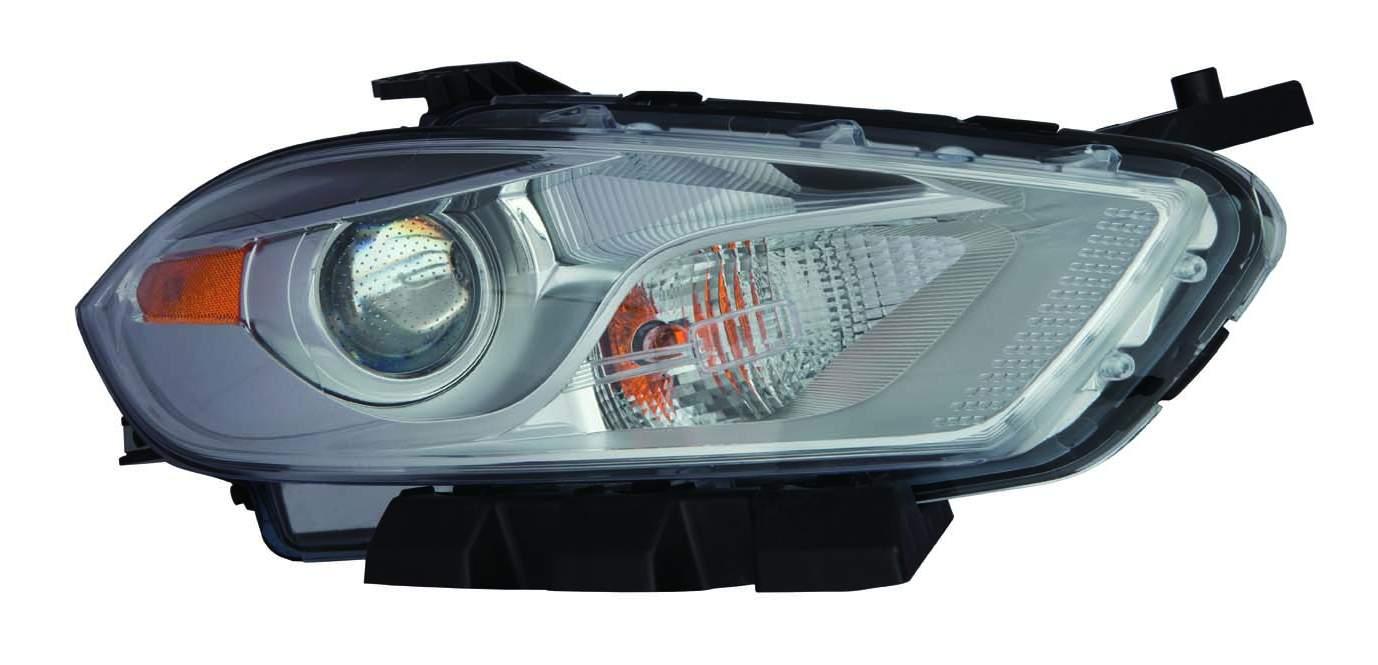 Phare avant côté passager pour Dodge Dart 2013-2015, halogène, enjoliveur chromé de haute qualité, CH2519143
