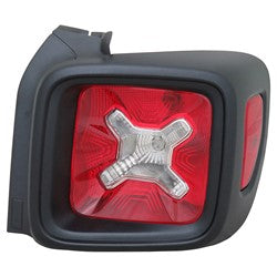 Feu arrière côté passager pour Jeep Renegade 2015-2020, modèles Sport/Latitude/North, avec cache noir, référence Ch2801209C - Hunt Parts