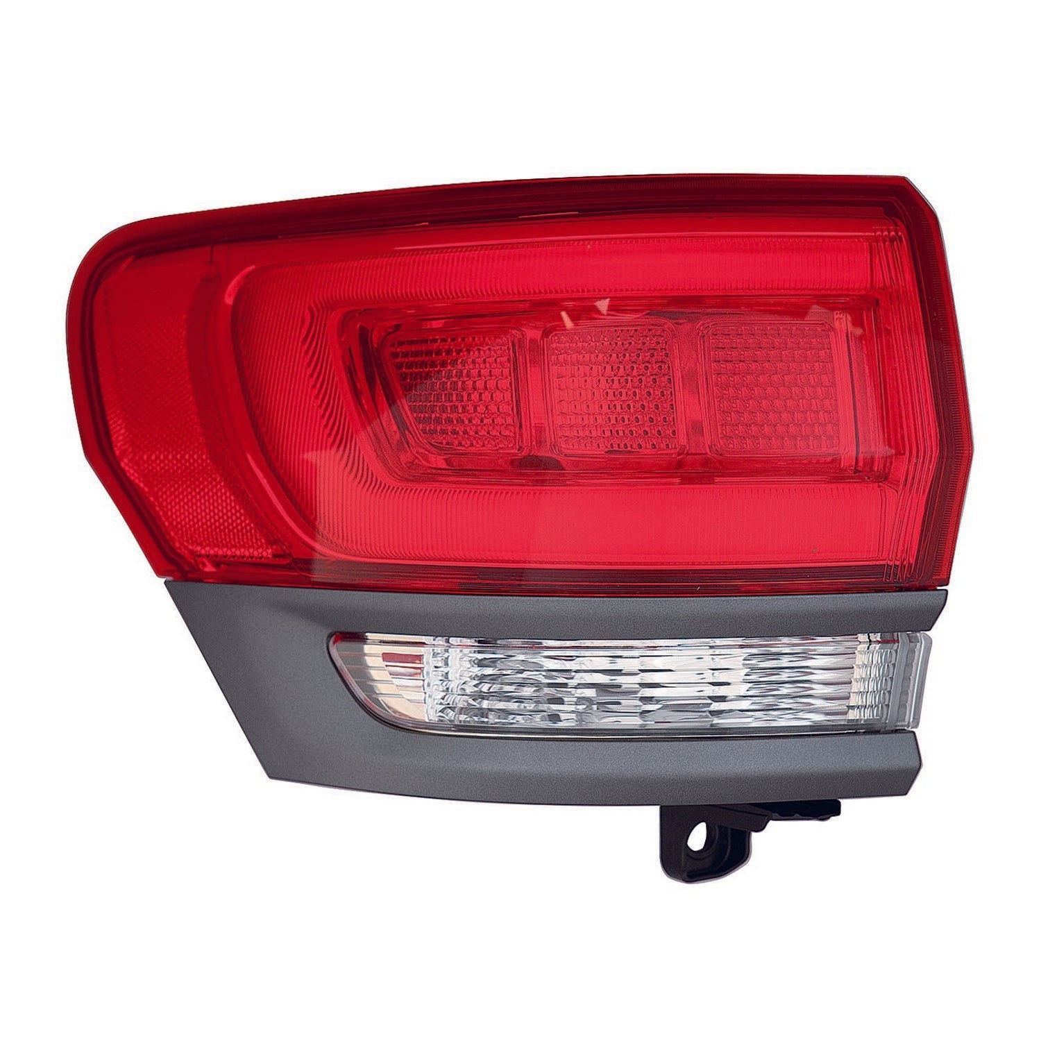 Feu arrière côté conducteur pour Jeep Grand Cherokee 2014-2021 avec garniture grise (sauf SRT-8 Capa), référence CH2804110C - Hunt Parts