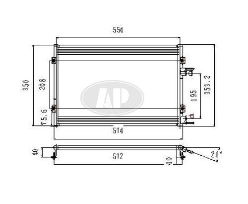 Condenseur Chrysler PT Cruiser 2006-2010 3171, CH3030193