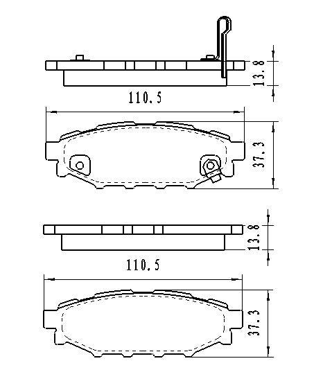 Jeu de plaquettes de frein arrière en céramique pour Subaru Impreza 2008-2020, D1114