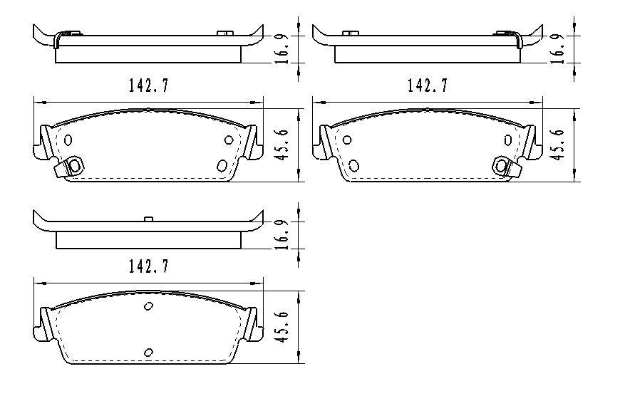 Jeu de plaquettes de frein arrière en céramique pour Chevrolet Silverado 1500 (2007-2013), D1194
