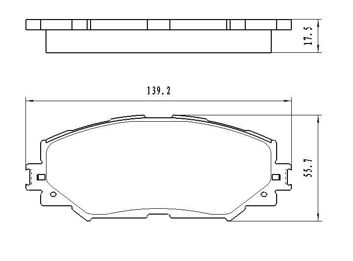 Jeu de plaquettes de frein avant en céramique pour Scion XB 2008-2015, D1210