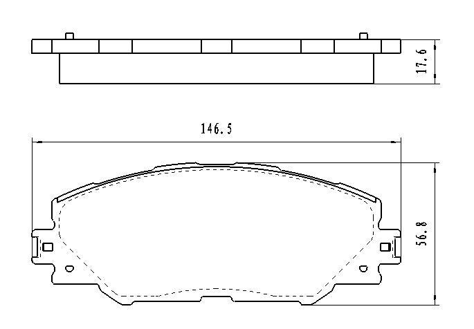Jeu de plaquettes de frein avant en céramique pour Scion TC 2011-2016, D1211