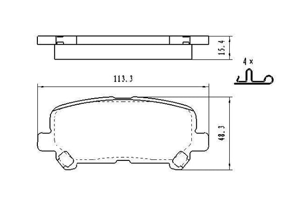 2007-2009 Acura Mdx Brake Pads Set Rear Ceramic