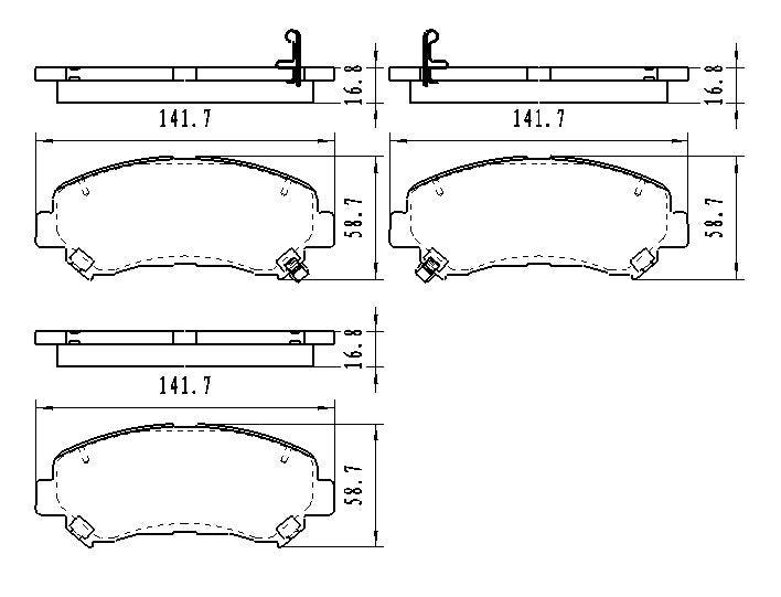 Jeu de plaquettes de frein avant en céramique pour Nissan Maxima 2009-2019, D1374