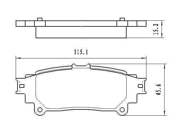 Jeu de plaquettes de frein arrière en céramique pour Toyota Prius V 2012-2017, D1391