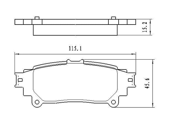 2011-2020 Toyota Sienna Brake Pads Set Rear Ceramic