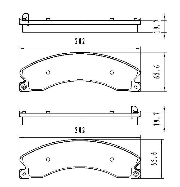 Jeu de plaquettes de frein arrière en céramique pour GMC Sierra 2500 (2011-2014), D1411