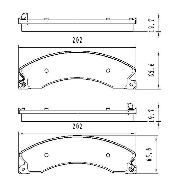 2011-2014 Gmc Sierra 2500 Brake Pads Set Rear Ceramic