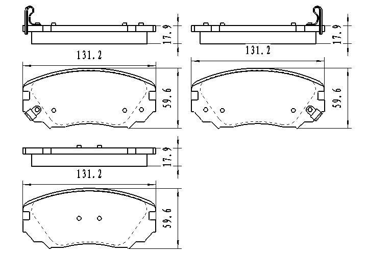 Jeu de plaquettes de frein avant en céramique pour GMC Terrain 2010-2015, D1421