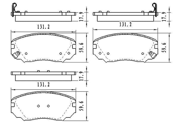 2010-2015 Gmc Terrain Brake Pads Set Front Ceramic