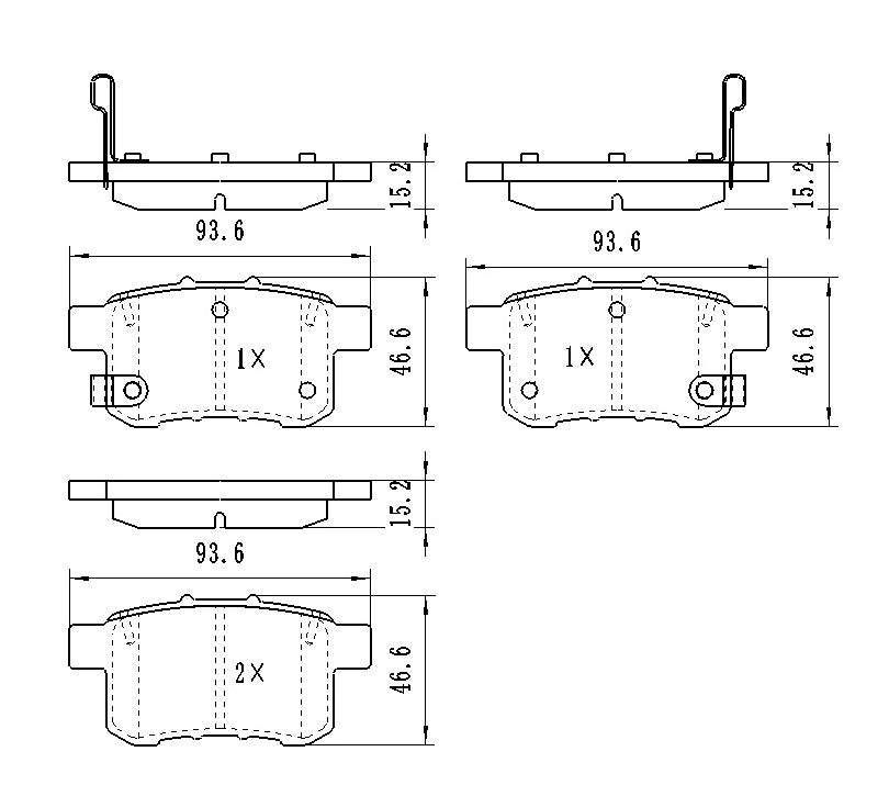 Plaquettes de frein arrière en céramique pour Acura TSX 2009-2014 - Hunt Parts