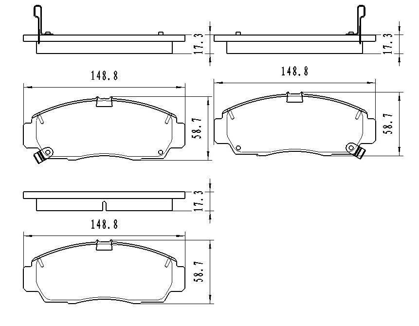 Jeu de plaquettes de frein avant en céramique pour Honda Accord Berline 2011-2012, D1506