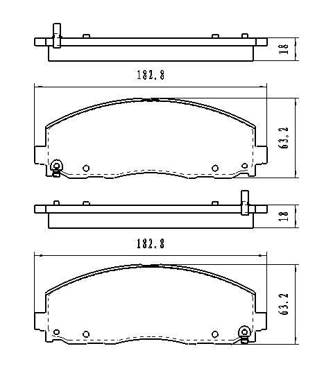 Jeu de plaquettes de frein avant en céramique pour Dodge Caravan 2012-2020, D1589