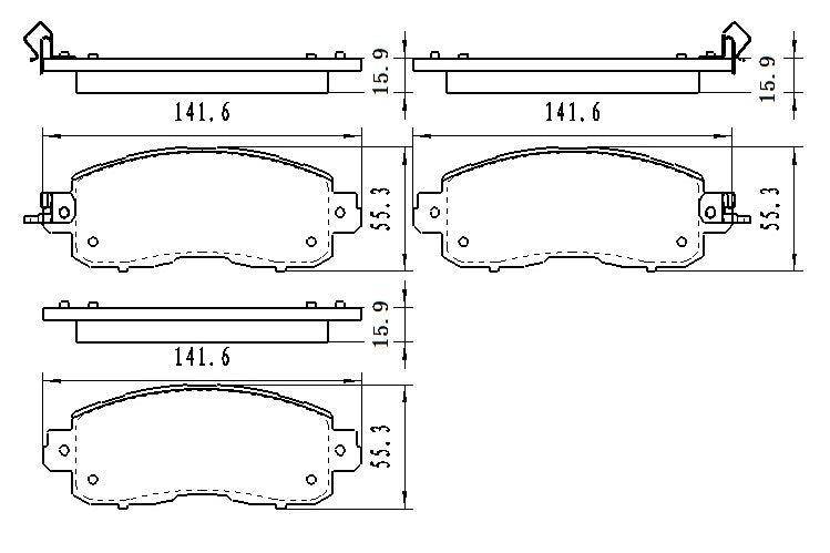 Jeu de plaquettes de frein avant en céramique pour Nissan Altima Coupé 2013-2020, D1650