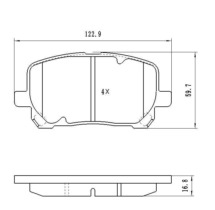 Jeu de plaquettes de frein avant en céramique pour Toyota Matrix 2000-2008, D923