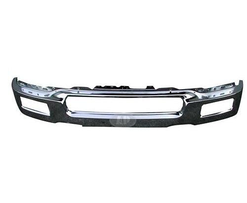 2004-2006 Ford F150 Bumper Front Steel Chrome With Square Fog Lamp Hole