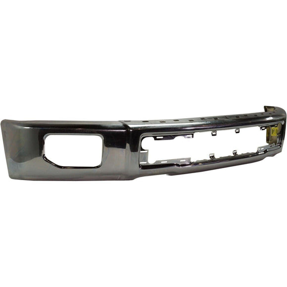 Bumper Face Bar Front Ford F150 2015-2017 Chrome With Fog Lamp Holes Without End Caps , FO1002422