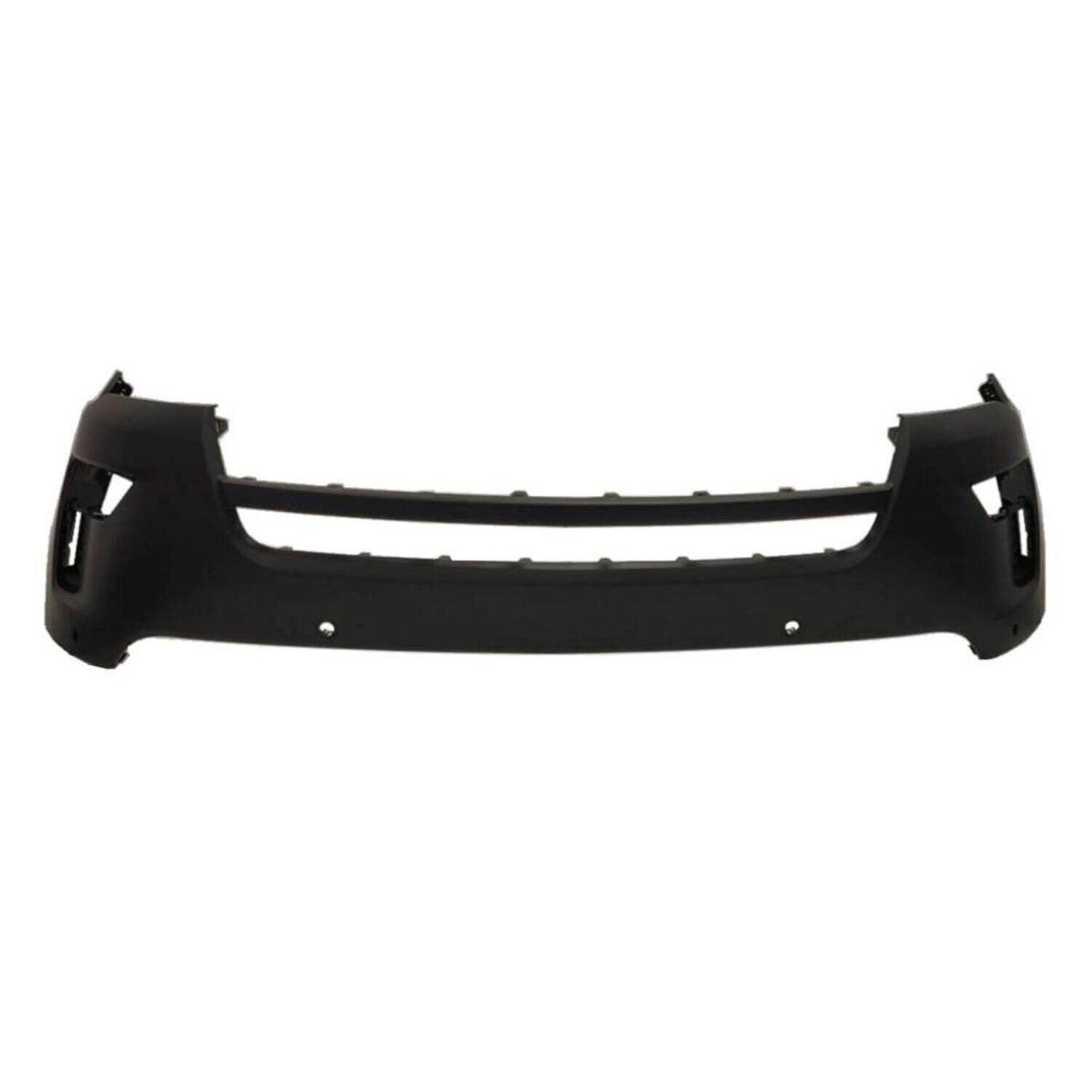Pare-chocs avant supérieur Ford Explorer Limited 2018-2019 apprêté, sans attelage, avec 2 capteurs/4 trous pour l'aide au stationnement, FO1014133