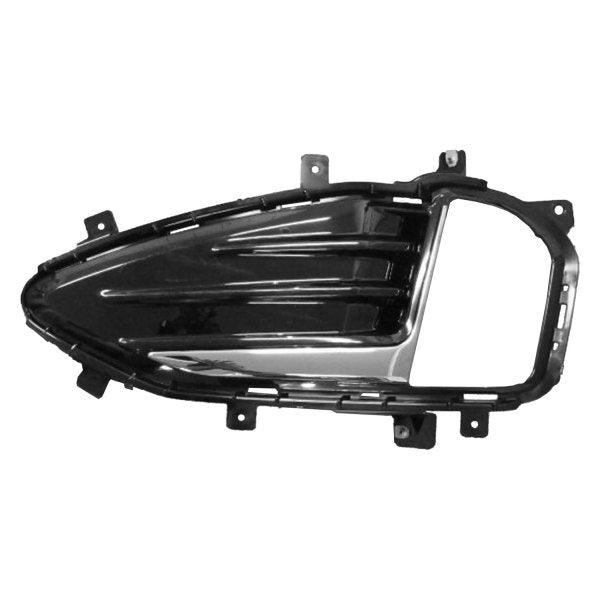 2019-2021 Ford Edge Fog Lamp Bezel Front Passenger Side Ptd Black With Chrome Moulding Se/Sel/Titanium/St Model