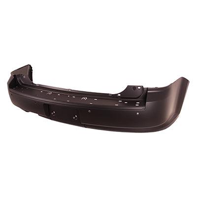 Pare-chocs arrière Ford Flex 2009 apprêté sans turbo avec capteur sans attelage (sortie d'échappement simple côté conducteur), FO1100640