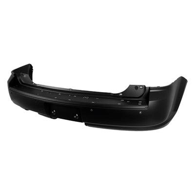 Pare-chocs arrière Ford Flex 2009 apprêté sans turbo avec capteur et attelage (sortie d'échappement simple côté conducteur), FO1100641