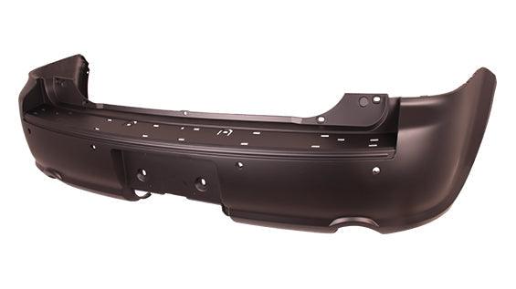 Pare-chocs arrière apprêté pour Ford Flex 2010-2019, modèle turbo avec capteur et 2 sorties d'échappement/attelage, FO1100656