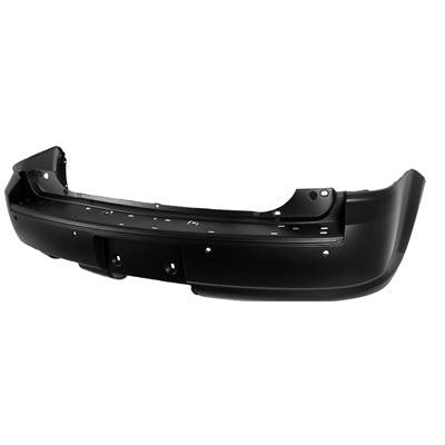 Pare-chocs arrière Ford Flex 2010-2012 apprêté sans turbo avec capteur et attelage (sortie d'échappement simple côté conducteur), FO1100659