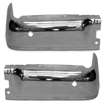 2009-2014 Ford F150 Bumper Face Bar Rear Chrome With Sensor Driver Side/Passenger Side Set