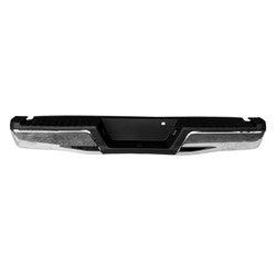 Pare-chocs arrière chromé avec coussinet noir, sans capteur de recul, pour Ford F150 Police Responder 2018-2020, référence FO1103183