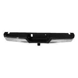 2018-2020 Ford F150 Police Responder Bumper Rear Assembly Chrome With Black Pad With Base Tow Hitch Without Sensor