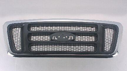 Calandre Ford F150 2004 chromée/noire avec barres (sauf modèle Heritage), FO1200413