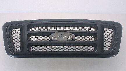 Barre de calandre Ford F150 2004-2008, design PTM avant, barres en H texturées gris foncé, nid d'abeille noir, FO1200414
