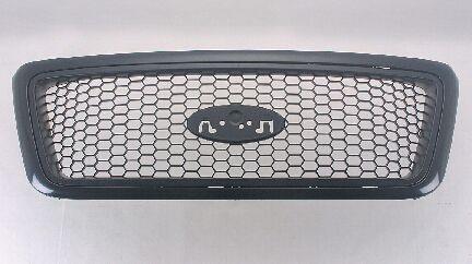 Calandre avant noire avec insert nid d'abeille noir pour Ford F150 (modèle XLT 2004-2006), hors modèle Heritage, référence FO1200415