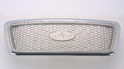 Calandre Ford F150 2004-2008, cadre chromé, modèle Lariat à motif nid d'abeille champagne, FO1200427