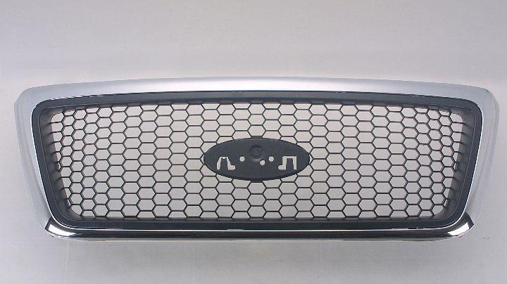 Calandre Ford F150 2006-2008, cadre chromé et grille nid d'abeille noire, modèle XLT, FO1200469