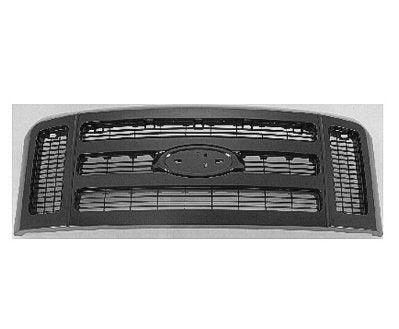 Calandre Ford F350 2008-2010 Gris foncé mat avec face avant noire pour XLT, FO1200499