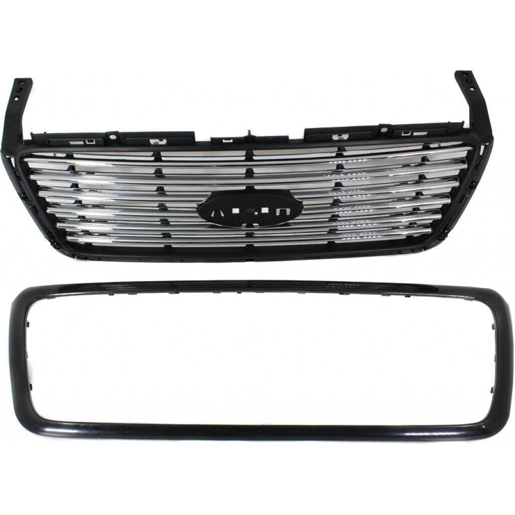 Calandre Ford F150 2006-2008 (Lariat-Ltd) Ptd Center avec face avant chromée, édition Harley Davidson, FO1200517