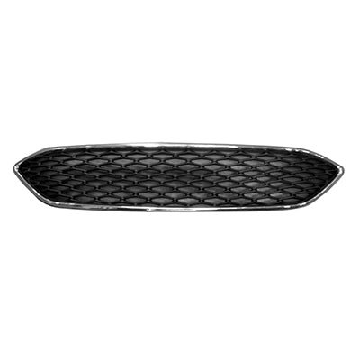 Calandre mate noire nid d'abeille avec moulure chromée pour Ford Focus 2015-2018 (modèles S/SE et standard), référence Fo1200575U - Hunt Parts