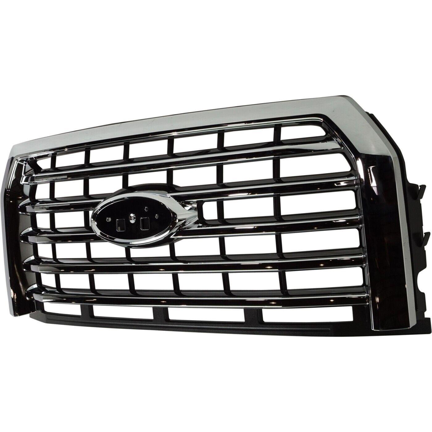 Calandre chromée à 5 barres pour Ford F150 2015-2017 (sans caméra), référence FO1200582