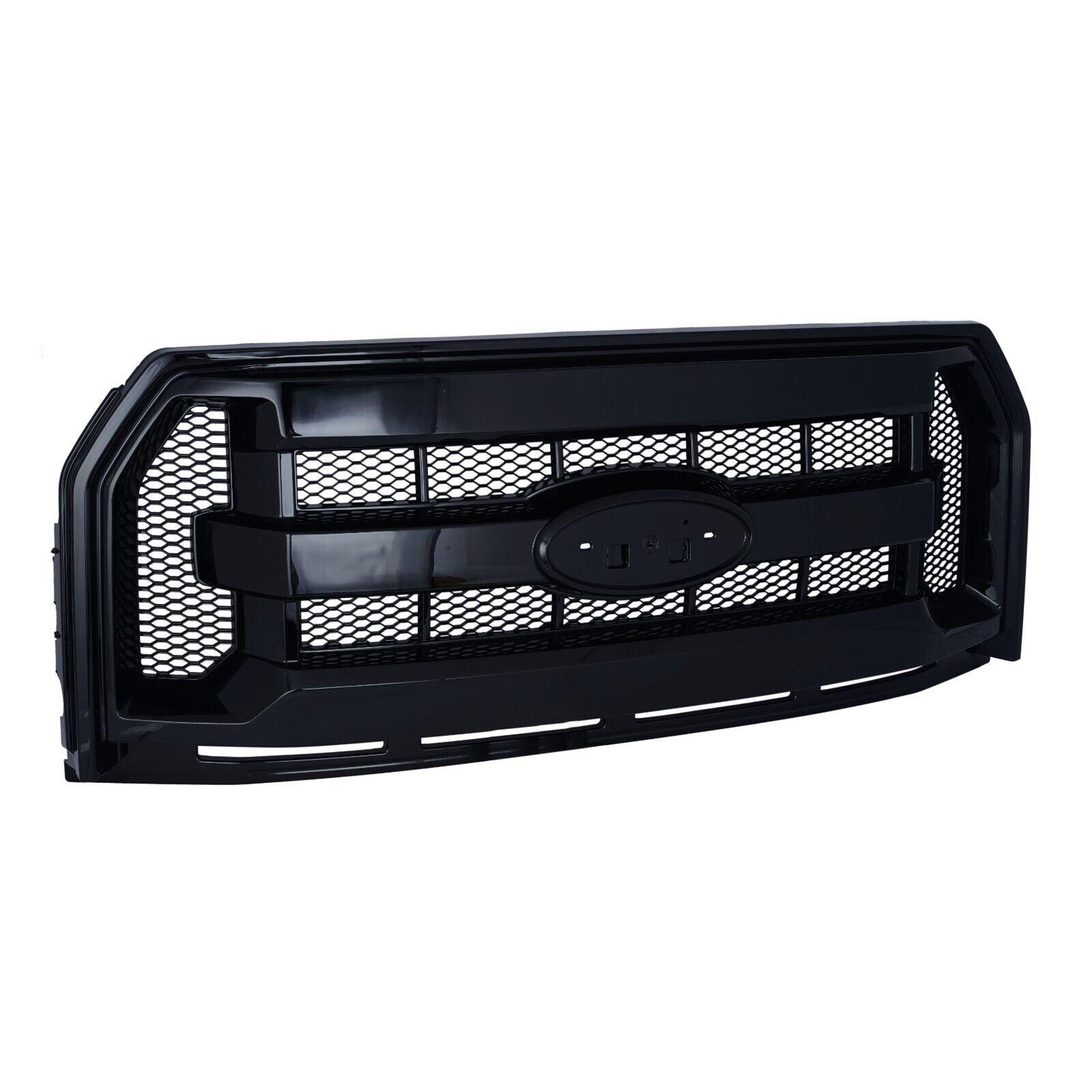 Calandre Ford F150 2015-2017 noire à 3 barres avec grille noire, FO1200583